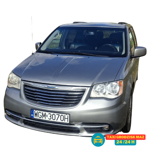 Samochód taxi w mieście